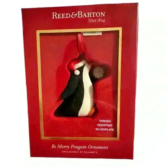 Reed & Barton Be Merry Penguin Ornament (Dillard’s Exclusive) New In Box - Picture 1 of 2